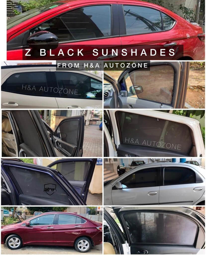 Honda Jazz Z Black Half Cut Sunshades