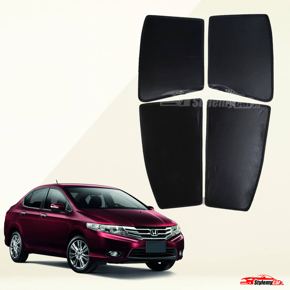 Honda City 2008-2013 Z Black Half Cut Sunshades