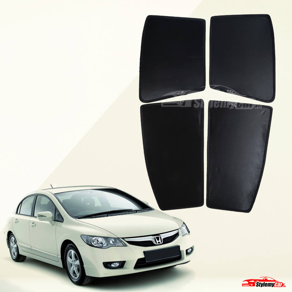 Honda Civic Z Black Half Cut Sunshades