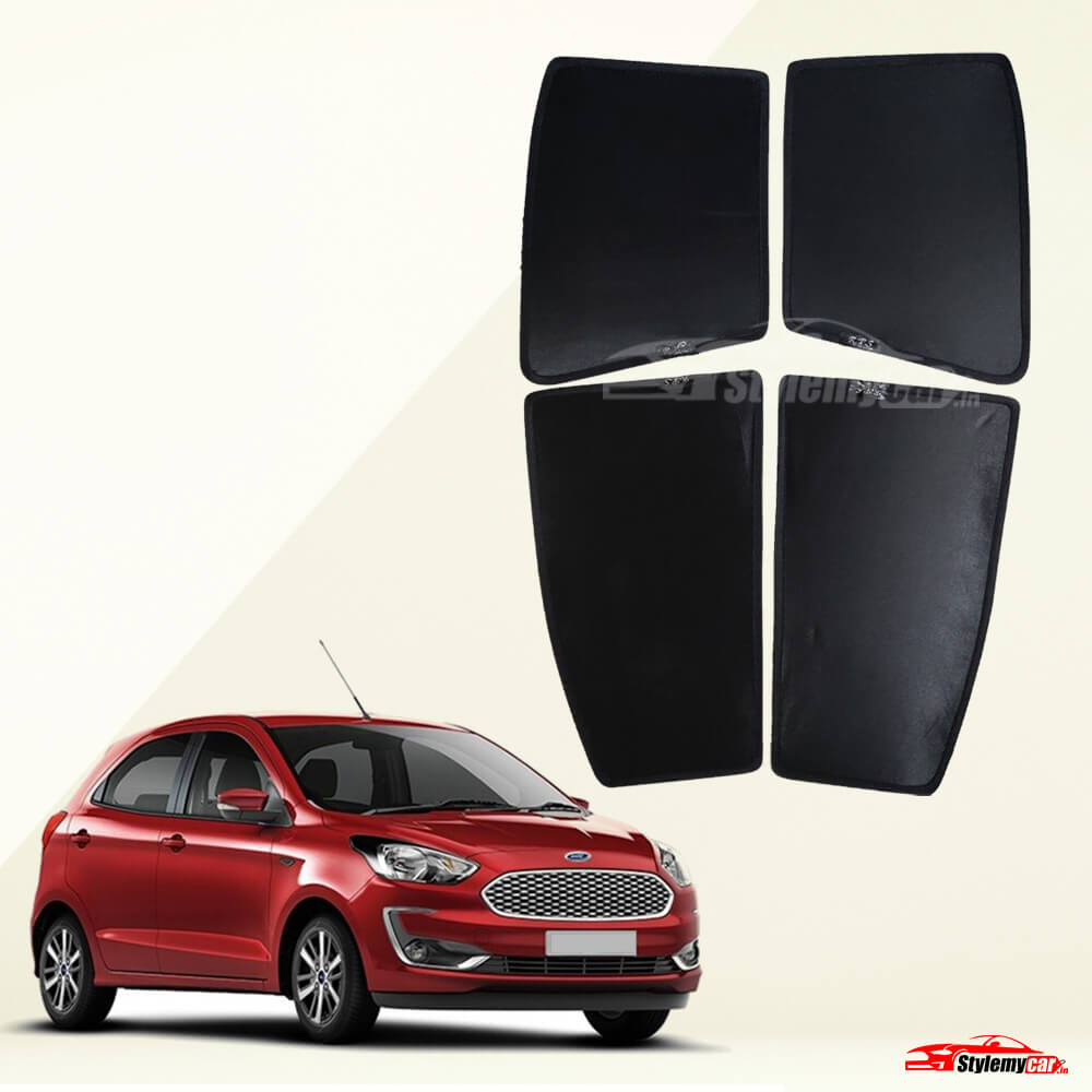 Ford Figo 2015-2021 Z Black Half Cut Sunshades