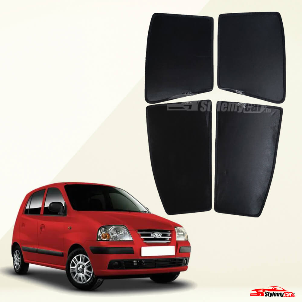 Hyundai Santro Z Black Half Cut Sunshades