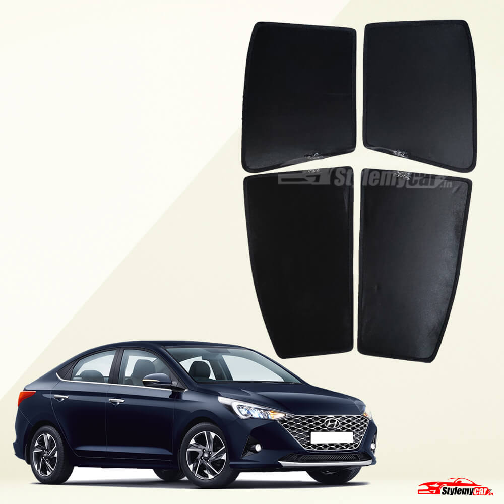 Hyundai Verna 2021 Z Black Half Cut Sunshades