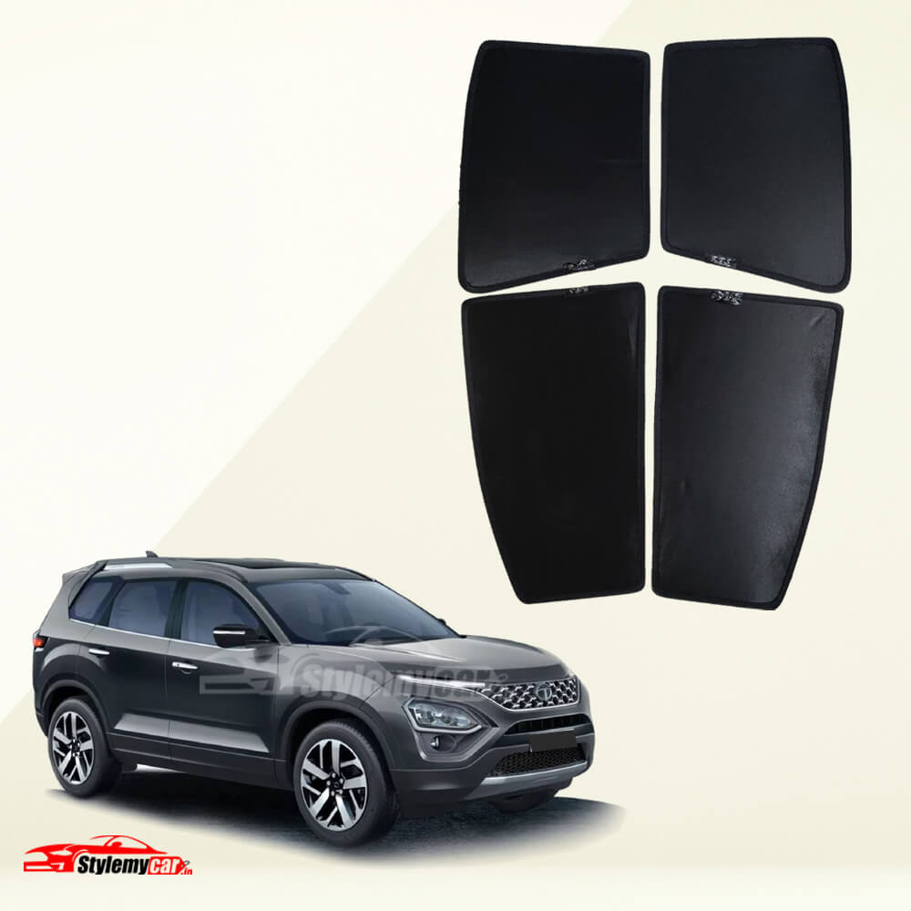 Tata Safari 2021 Z Black Half Cut Sunshades