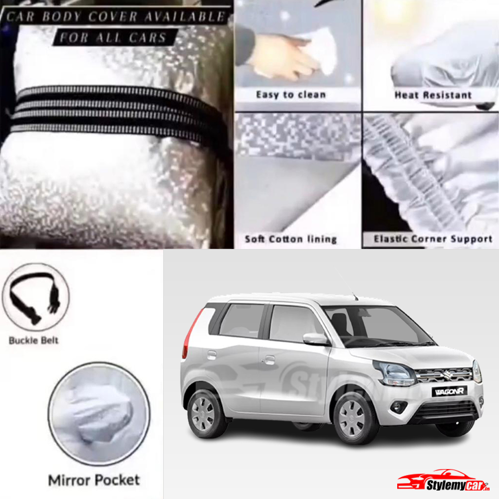 Maruti Wagonr 2018-2023 Waterproof Body Cover with UV Rays Projection