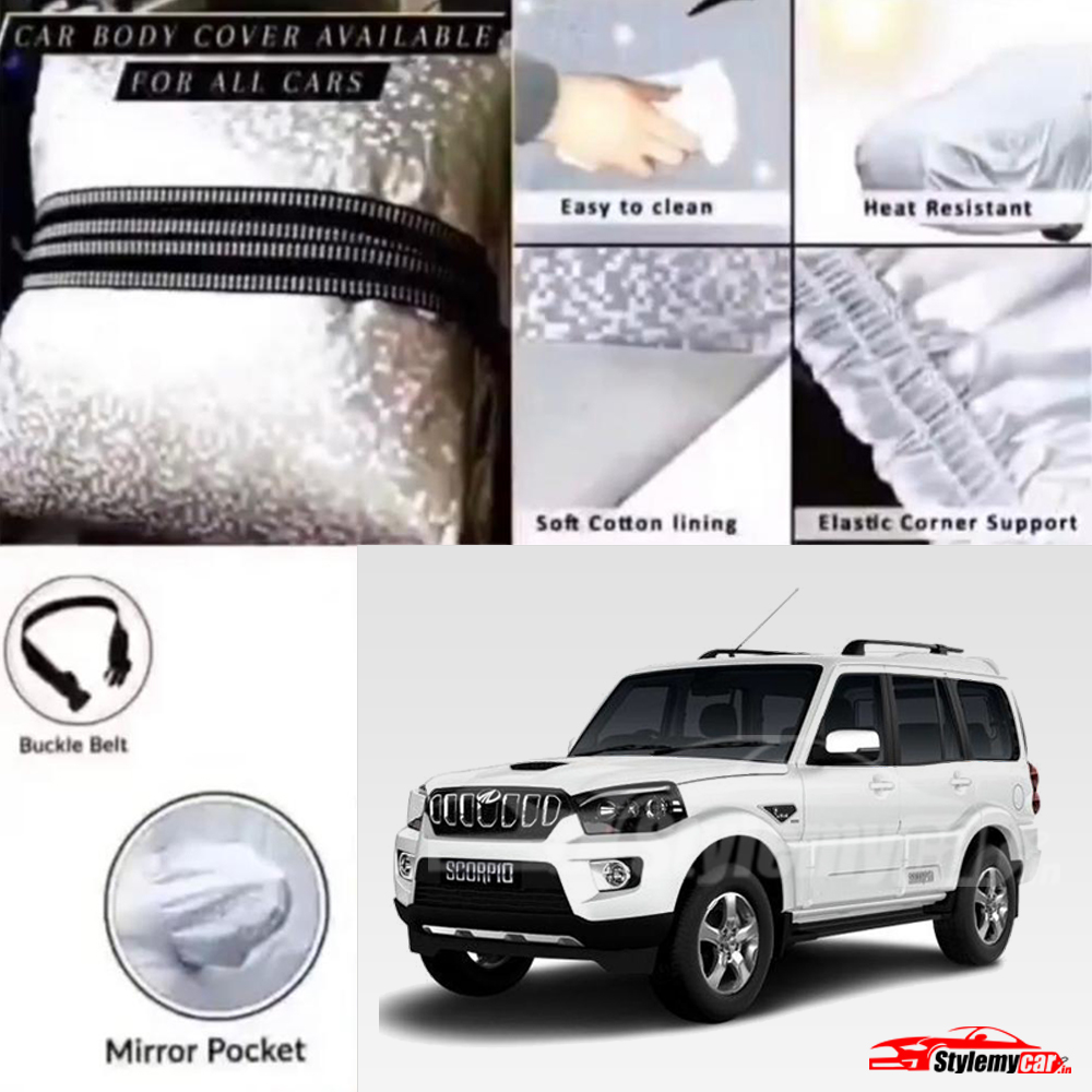 Mahindra Scorpio Waterproof Body Cover with UV Rays Projection