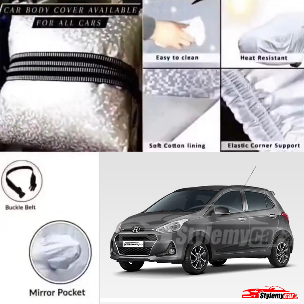 Hyundai Grand i10 Waterproof Body Cover with UV Rays Projection