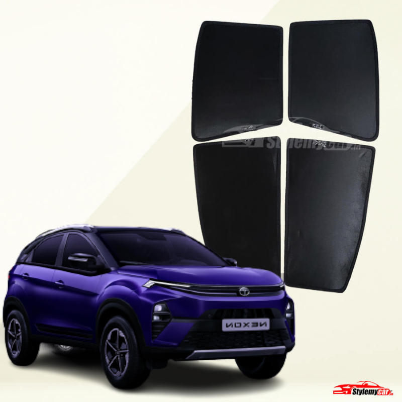 Tata Nexon 2023 Model Z Black Half Cut Sunshades