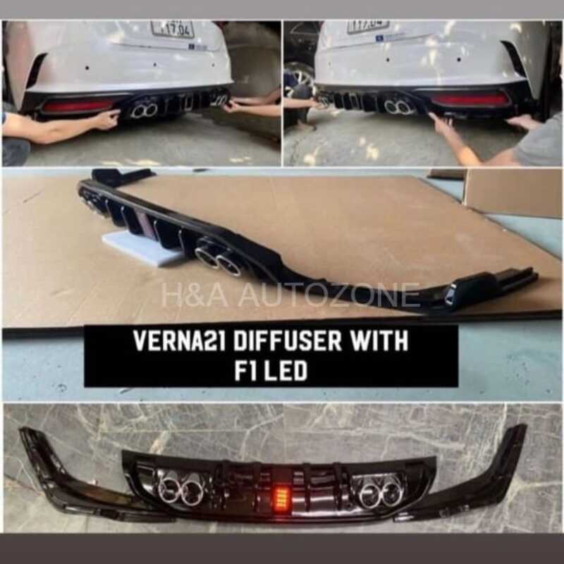 Hyundai Verna For 2020 to 2022 Model F1 Style Diffuser With LED