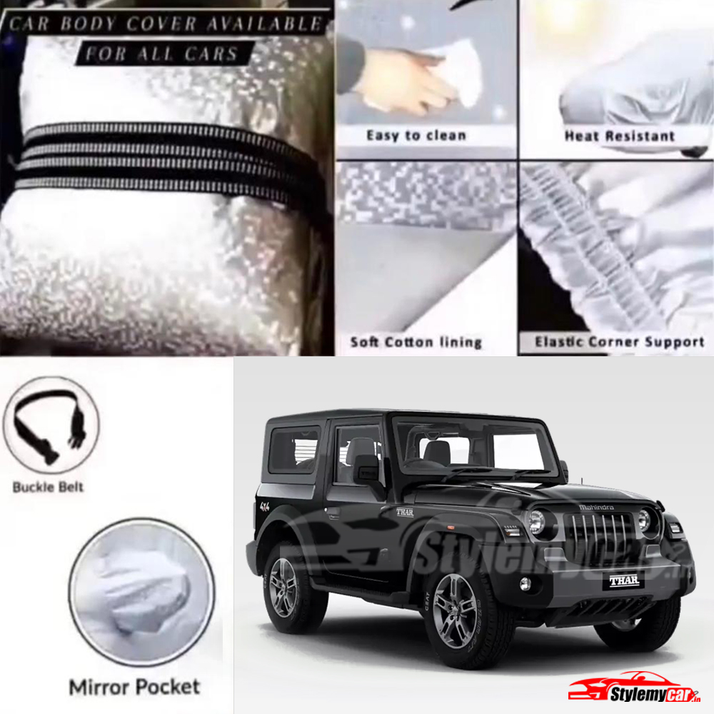 Mahindra Thar Waterproof Body Cover with UV Rays Projection