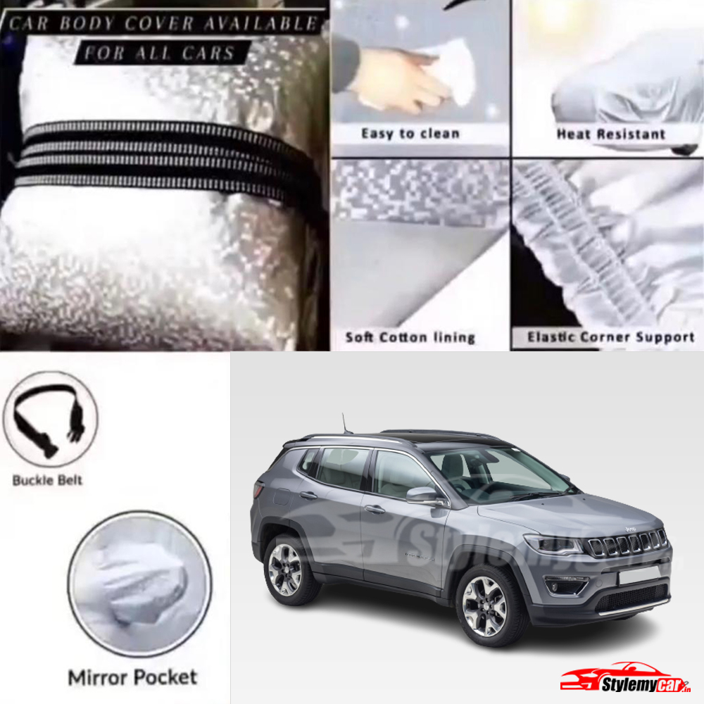 Jeep Compass Waterproof Body Cover with UV Rays Projection