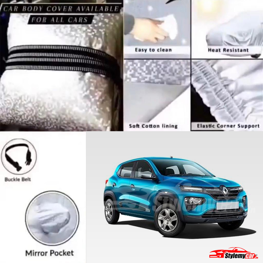 Renault Kwid Waterproof Body Cover with UV Rays Projection