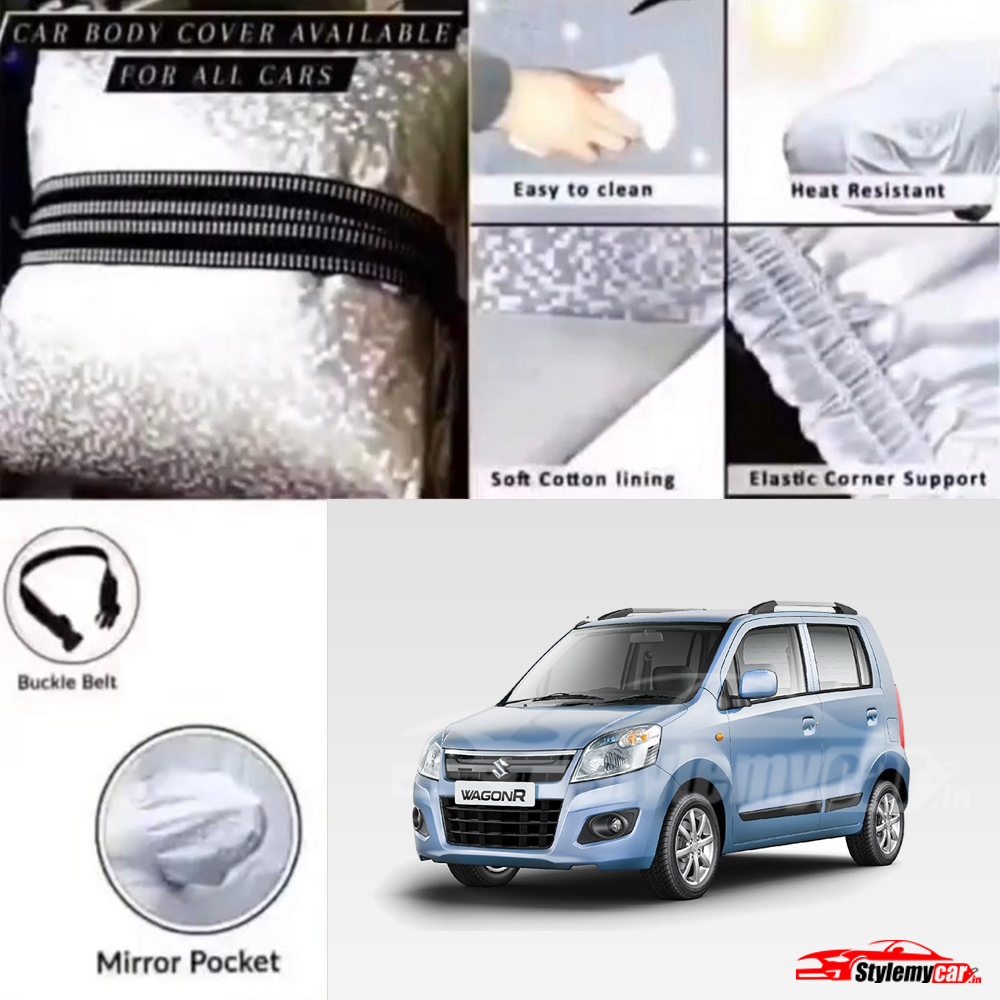 Maruti Wagonr 2011-2015 Waterproof Body Cover with UV Rays Projection