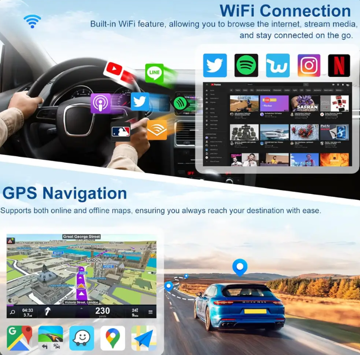 Volkswagen/Skoda 7 Inch Android Car Stereo Wireless CarPlay, Android Auto