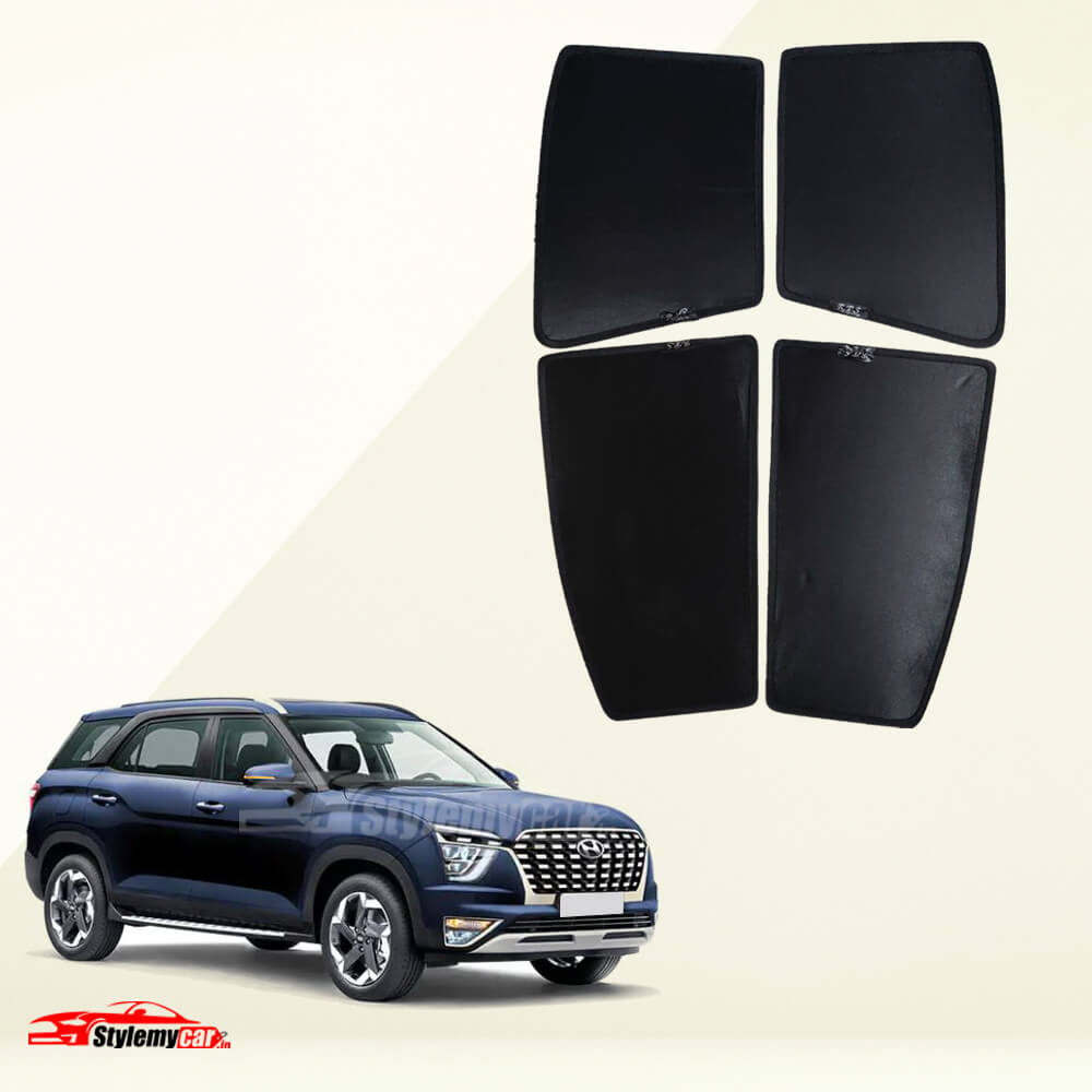 Hyundai Alcazar Z Black Half Cut Sunshades