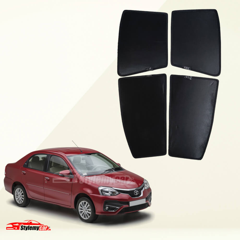 Toyota Etios Z Black Half Cut Sunshades