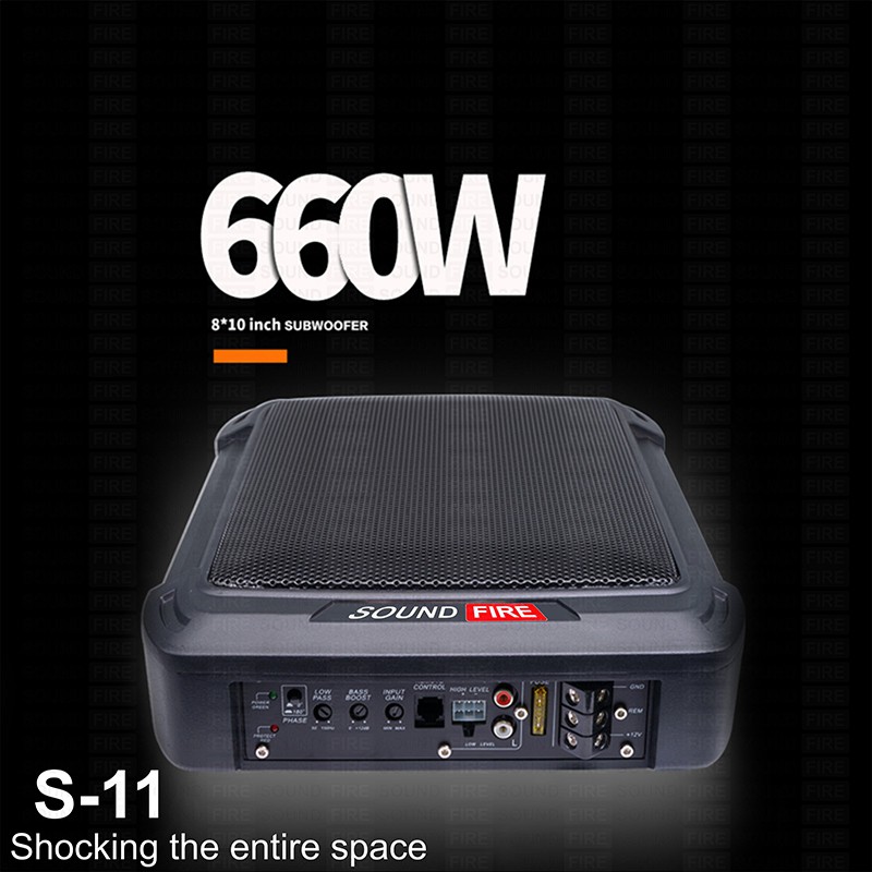 SOUND FIRE SF-S-11 PRO-BASS Ultra-Compact Active Under Seat Subwoofer (Powered , RMS Power: 660 W)