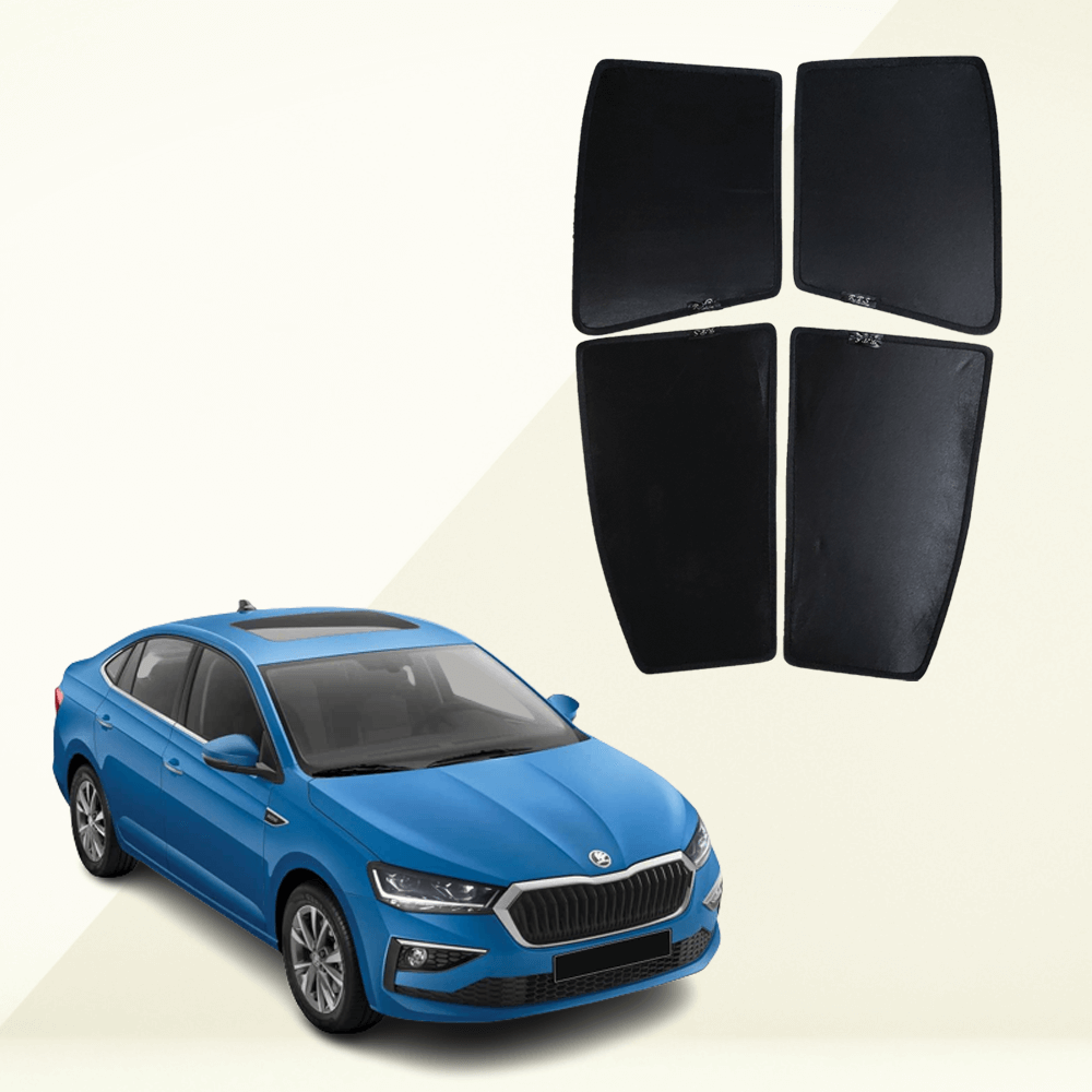 Skoda Slavia Z Black Half Cut Sunshades