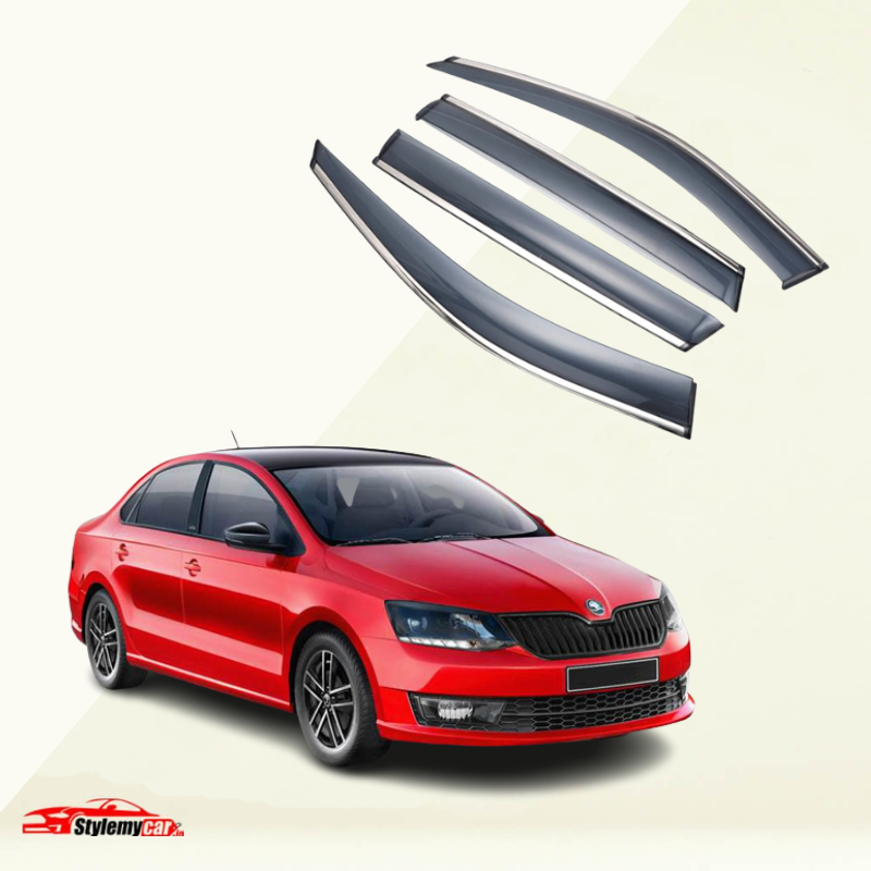 Skoda Rapid Door Visor Chrome Lining