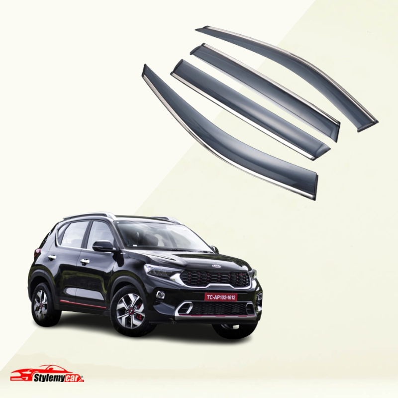 Kia Sonet Door Visor Chrome Lining