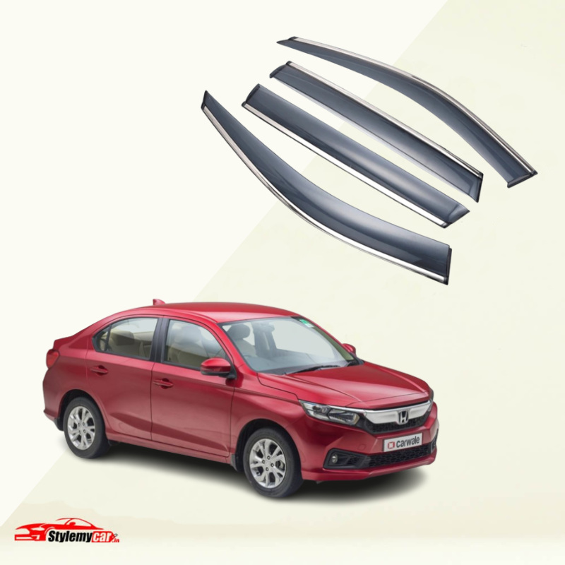 Honda Amaze 2018 - 2023 Model Door Visor Chrome Lining