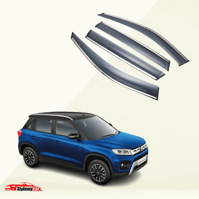 Maruti Suzuki Brezza Door Visor Chrome Lining