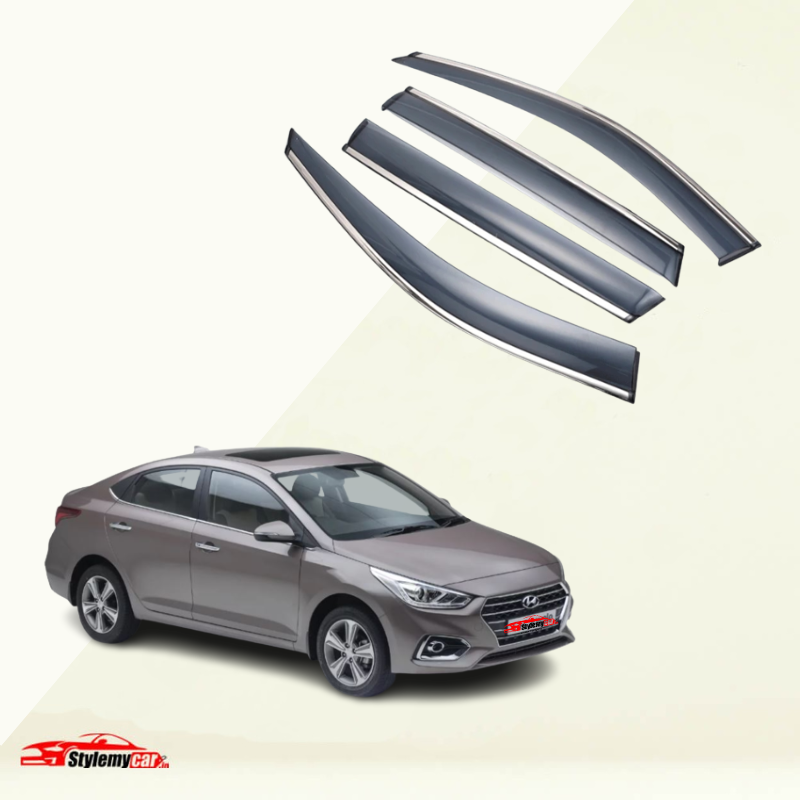 Hyundai Verna 2018 Model Door Visor Chrome Lining