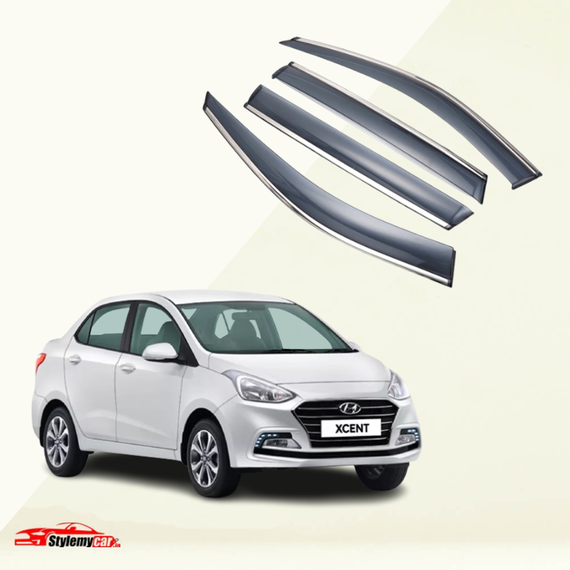 Hyundai Xcent Model Door Visor Chrome Lining