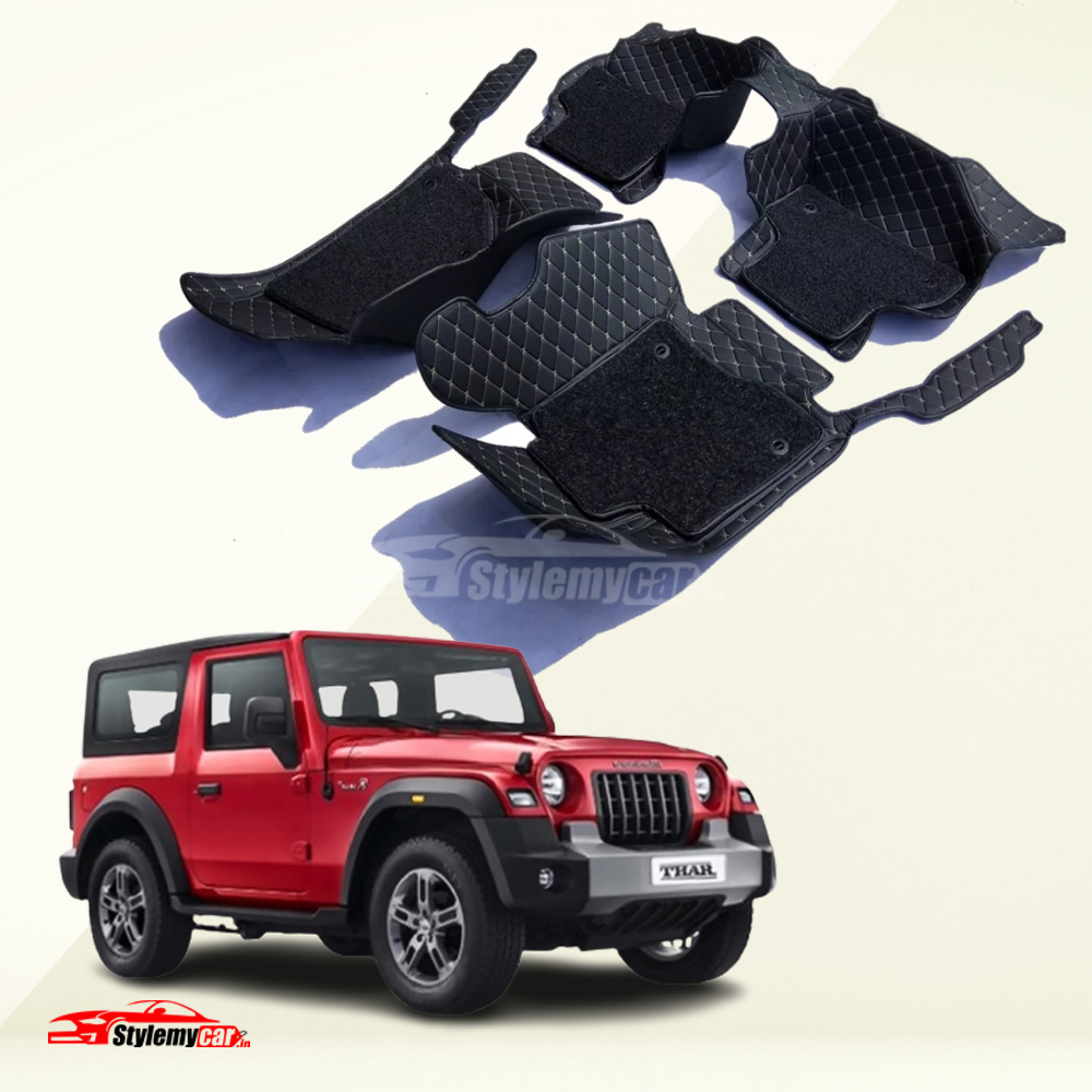 Mahindra Thar 2020 Premium 7D Floor Mats