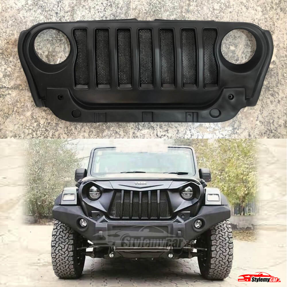 Mahindra Thar 2020 Grill - Mahindra Thar Front Grill Cladding - Stylemycar