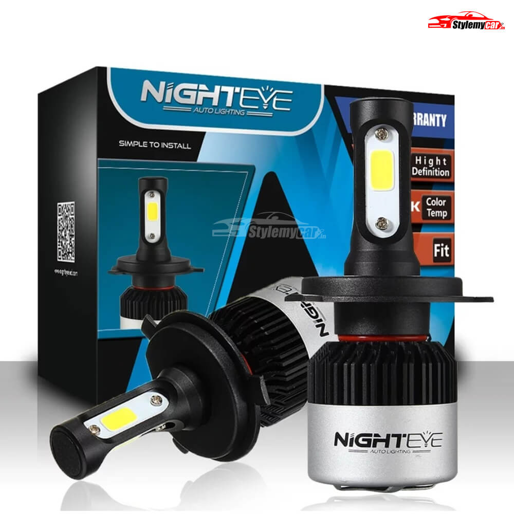 Night Eye Led Bulb for Headlight and Fog Lights 6500K High Low Beam - Set of 2