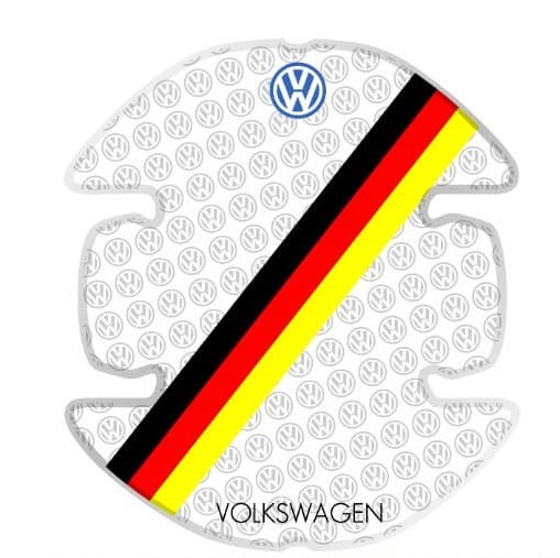 Door Cup Protection Sticker German Flag Background Logo Design