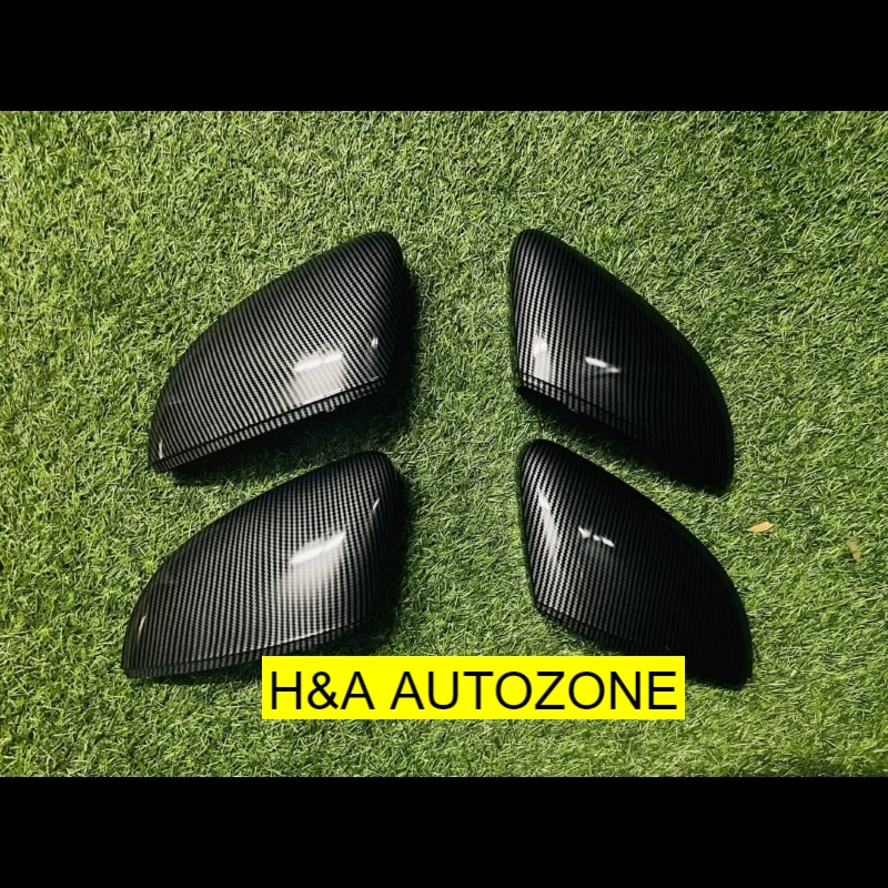 Mirror Cover in Carbon Fiber Finish for Polo, Vento, Ameo, and Skoda Rapid