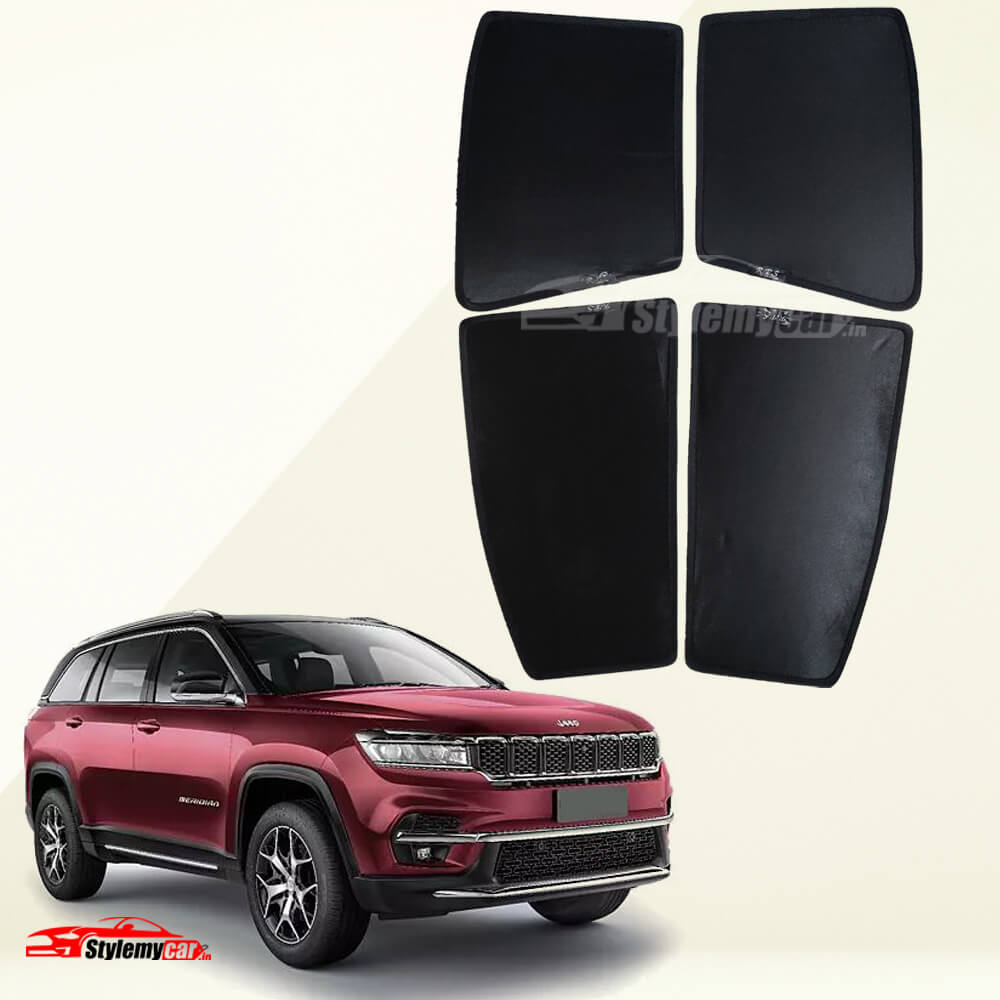 Jeep Meridian Z Black Half Cut Sunshades