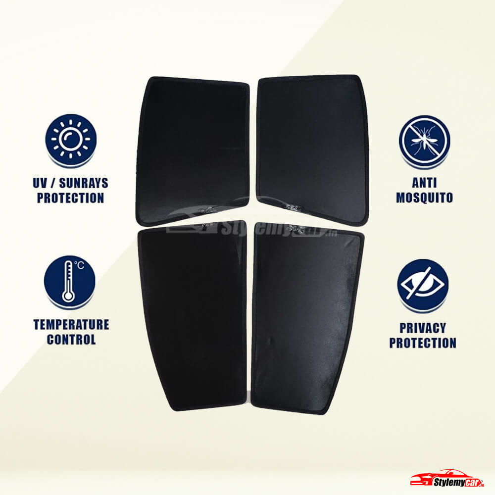 Jeep Meridian Z Black Half Cut Sunshades