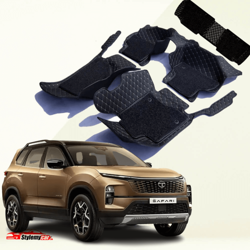 Tata Safari 2024 Model Luxury Series 7D Floor Mats