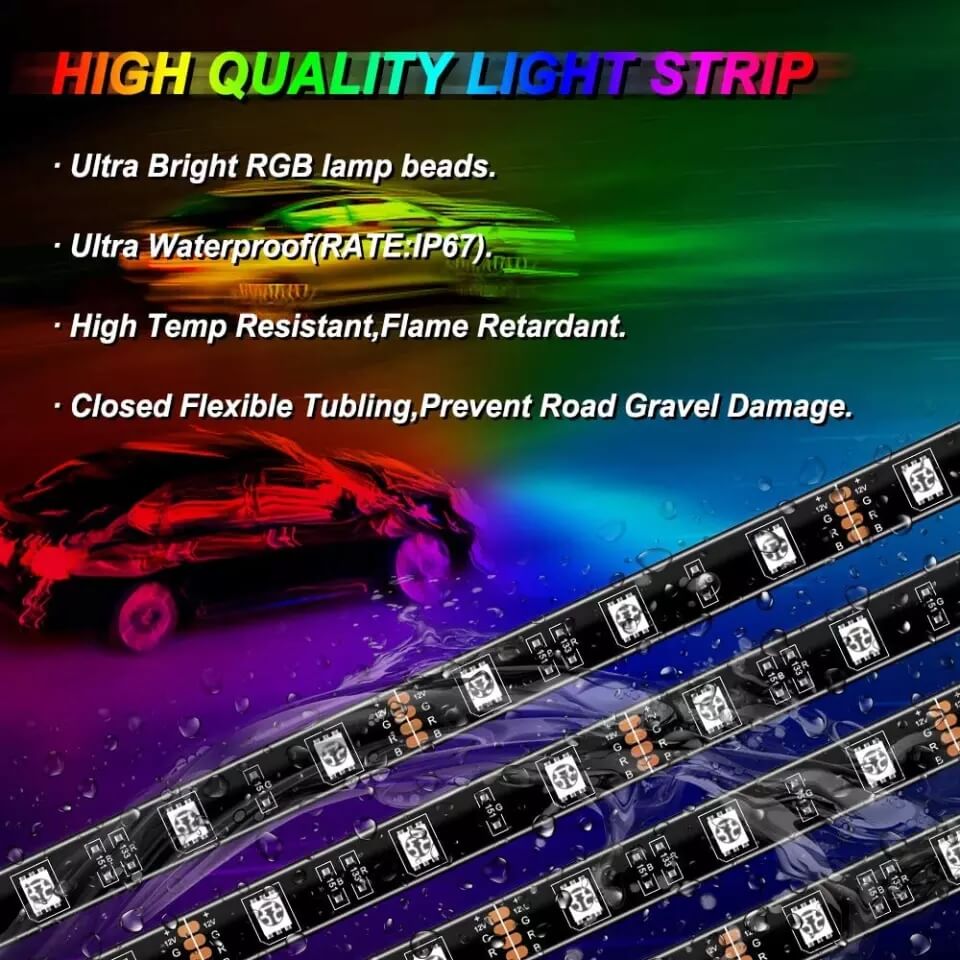 Car Underbody Floating Lights with RGB Wireless Mobile App Control