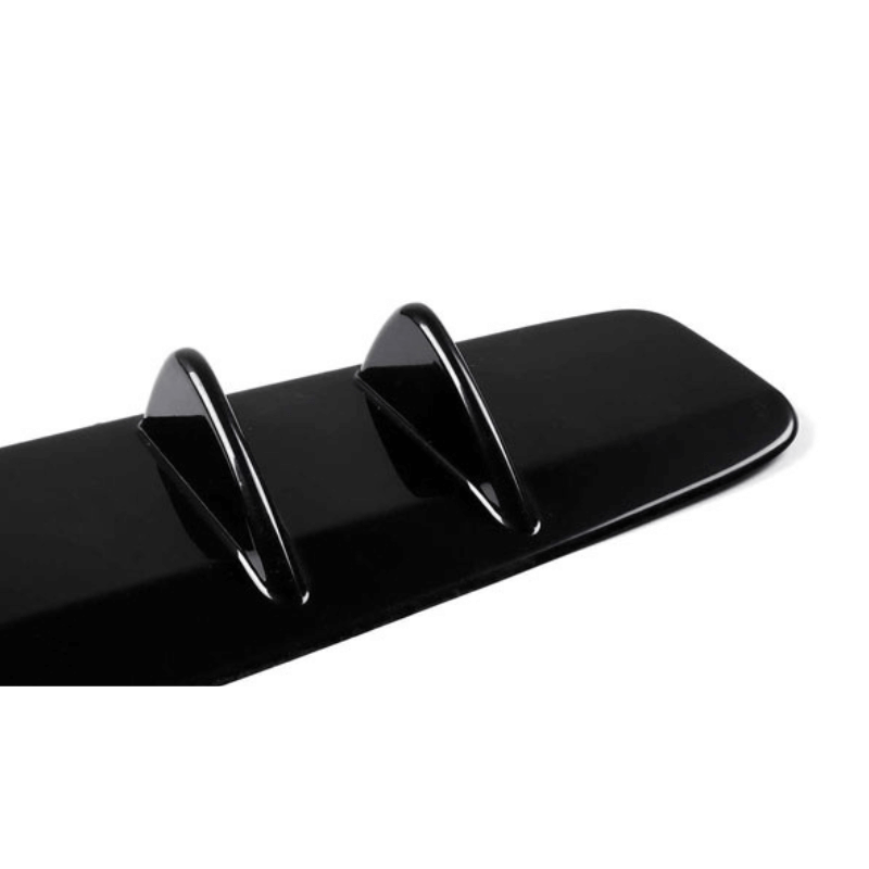 7Fin Universal Lower Rear Body Bumper Lip Diffuser Shark Fin Spoiler Gloss Black